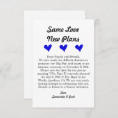 3,5-inch x 5-inch flat-behalve de datumkaart save the date (Voorkant / Achterkant)