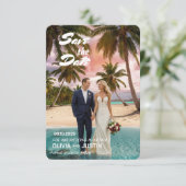 3,5-inch x 5-inch flat-behalve de datumkaart save the date (Staand voorkant)