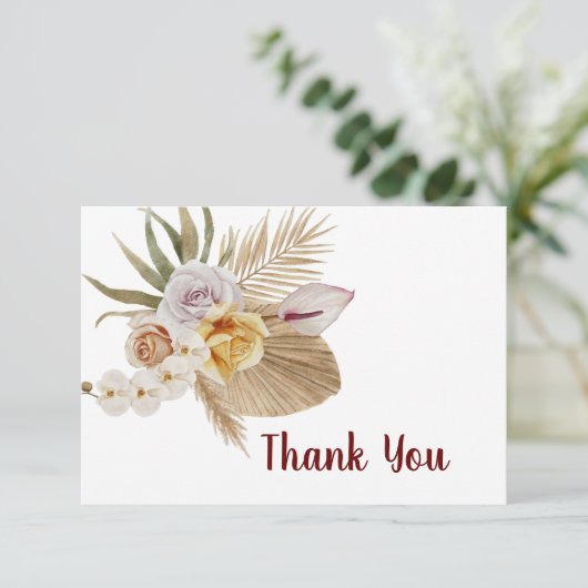 3,5-inch x 5-inch flat-panelkaart bedankkaart (Staand voorkant)