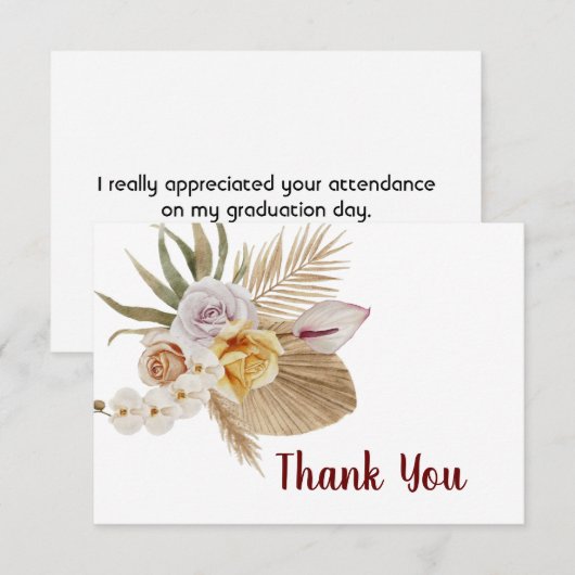 3,5-inch x 5-inch flat-panelkaart bedankkaart (Voorkant / Achterkant)