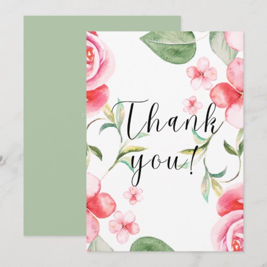 3,5-inch x 5-inch flat-panelkaart bedankkaart (Voorkant / Achterkant)