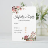 3,5-inch x 5-inch Kaart voor respons. Wedding RSVP (Staand voorkant)