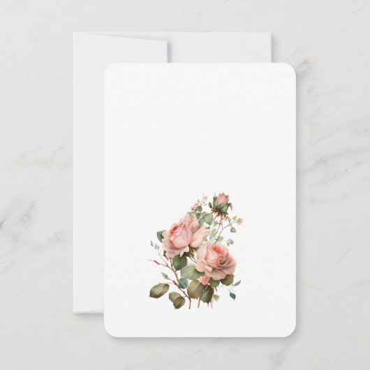 3,5-inch x 5-inch Kaart voor respons. Wedding RSVP (Achterkant)