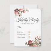 3,5-inch x 5-inch Kaart voor respons. Wedding RSVP (Voorkant)