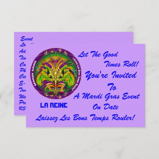 3,5-inch x 5-inch landschap Mardi Gras Uitzicht no Kaart (Voorkant / Achterkant)
