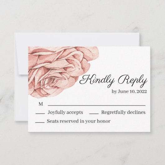 3,5-inch x 5-inch reactiekaart RSVP kaartje (Voorkant)