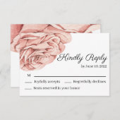 3,5-inch x 5-inch reactiekaart RSVP kaartje (Voorkant / Achterkant)