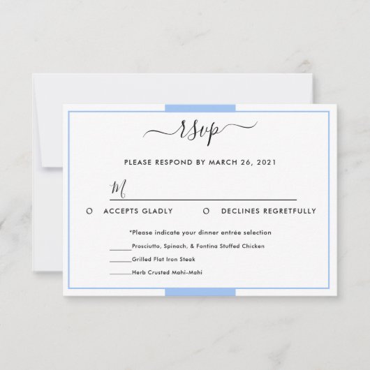 3,5-inch x 5-inch reactiekaart RSVP kaartje (Voorkant)