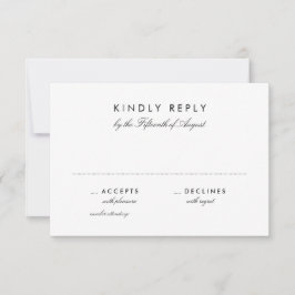 3,5-inch x 5-inch Simple Chic Wedding RSVP-Kaart RSVP Kaartje