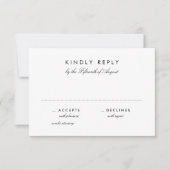 3,5-inch x 5-inch Simple Chic Wedding RSVP-Kaart RSVP Kaartje (Voorkant)