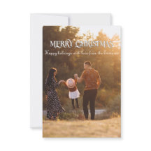 3,5 inch x 5 inch Vrolijke kerst Kaart