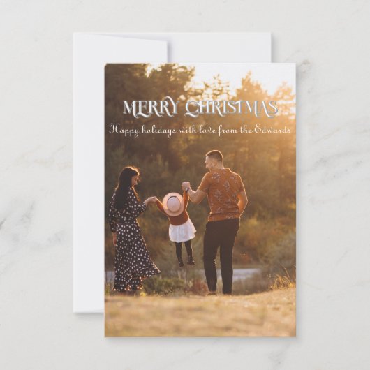 3,5 inch x 5 inch Vrolijke kerst Kaart (Voorkant)