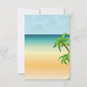 3,5 inch x 5 Ocean Sand Beach Theme Weddenschap Kaart (Achterkant)