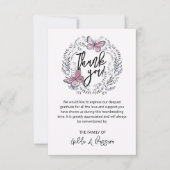 3,5"x13" Vlinder Bloemige Rou- of Dankkaart Bedankkaart (Voorkant)