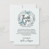 3,5 x5 Butterfly Floral Funeral Hartelijk dank Bedankkaart (Voorkant)