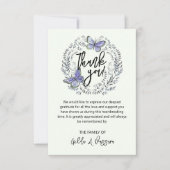 3,5 x5 Butterfly Floral Funeral Hartelijk dank Bedankkaart (Voorkant)