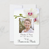 3,5"x5" Condoleance Witte Orchideeën Foto (Achterkant)
