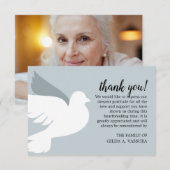 3,5"x5" Duif Rouwdienst Bedankkaart (Voorkant / Achterkant)