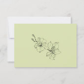 3,5 x5 White Orchid Flower Funeral Bedankkaart (Achterkant)