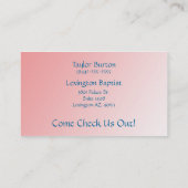 3,5 x 2,0-inch Visitekaartje Chevron Seafoam&Salmo (Achterkant)