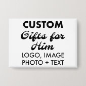 3.5 "x 2.5" Button Pin Badge Custom Gifts voor Hem (Voorkant)
