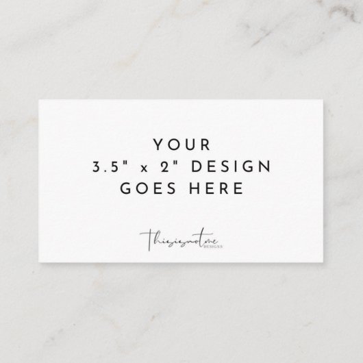 3,5 x 2-inch Sjabloon flat Plaatskaartje (Achterkant)