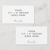 3,5 x 2-inch Sjabloon flat Plaatskaartje (Voorkant / Achterkant)