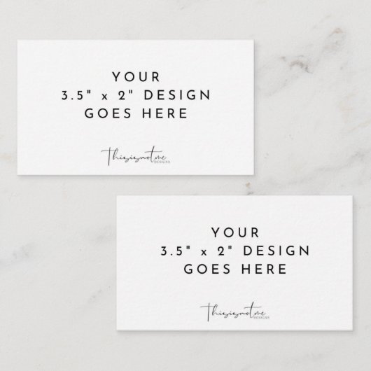 3,5 x 2-inch Sjabloon flat Plaatskaartje (Voorkant / Achterkant)