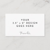 3,5 x 2-inch Sjabloon flat Plaatskaartje (Voorkant)