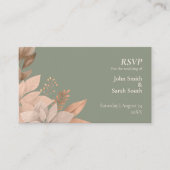 3.5 x 2 RSVP Wedding Enclosure Kaart - Sage Green (Voorkant)