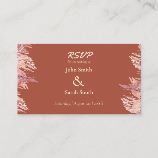 3,5 x 2 RSVP Wedding Enclosure Kaart - Terracotta (Voorkant)