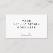 3,5 x 2" Sjabloon Plat Plaatskaartje (Achterkant)