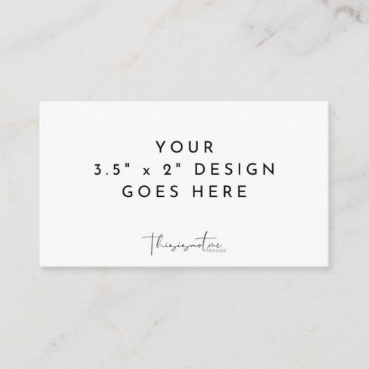 3,5 x 2" Sjabloon Plat Plaatskaartje (Voorkant)