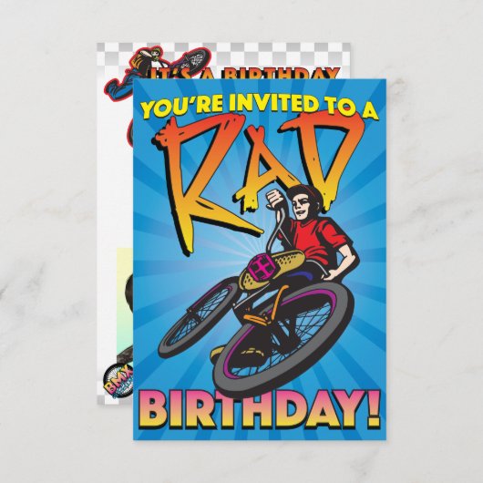 3.5 X 5 BMX uitnodiging (Voorkant / Achterkant)