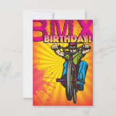 3.5 X 5 BMX verjaardagsuitnodiging Kaart (Voorkant)