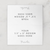 3,5 x 5 cm sjabloon plaatskaartje (Buitenkant ongevouwen)