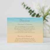 3.5 x 5 Directiekaart Ocean Beach Shore Seashells Informatiekaartje (Staand voorkant)