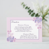 3,5 x 5 Direction Kaart Hydrangea - Paarse (Staand voorkant)