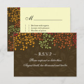 3.5 x 5 - Fall Wedding Reply Cards RSVP Kaartje (Voorkant / Achterkant)