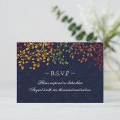 3.5 x 5 - Fall Wedding Reply Cards RSVP Kaartje (Staand voorkant)