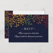 3.5 x 5 - Fall Wedding Reply Cards RSVP Kaartje (Voorkant / Achterkant)