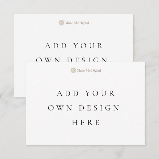 3,5 x 5-inch horizontale kaart met enveloppen (Voorkant / Achterkant)