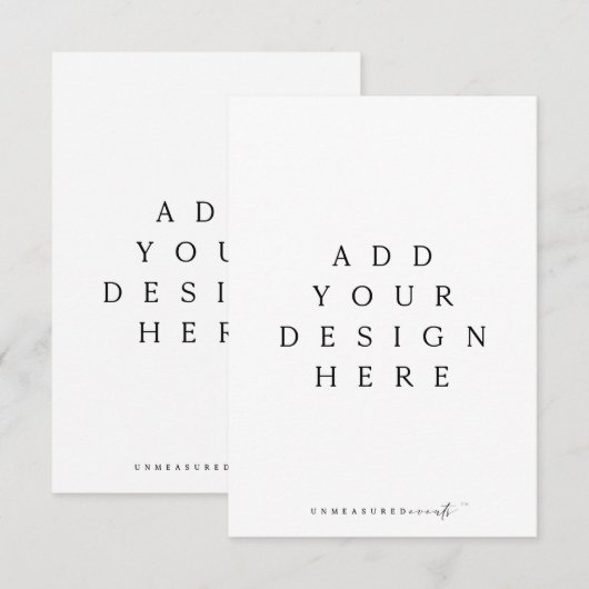 3,5 x 5-inch kaartafdrukken kaart (Voorkant / Achterkant)