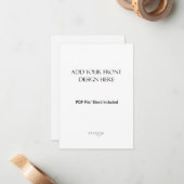 3,5 x 5-inch portret/verticale dubbelzijdige Kaart Notitiekaartje (Voorkant / Achterkant in situ)