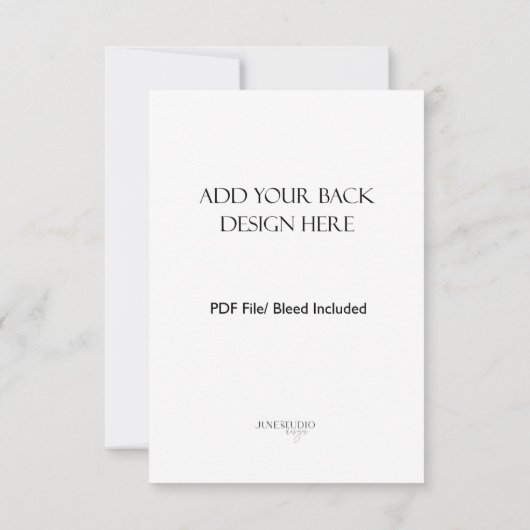 3,5 x 5-inch portret/verticale dubbelzijdige Kaart Notitiekaartje (Achterkant)