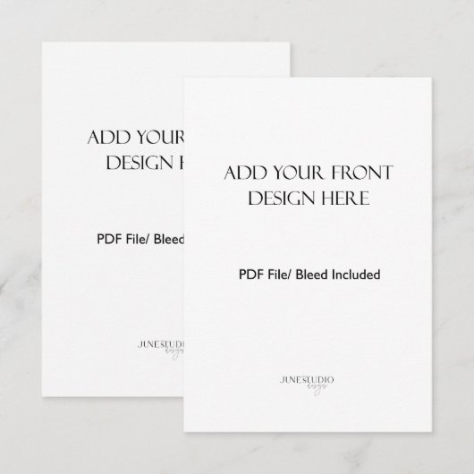 3,5 x 5-inch portret/verticale dubbelzijdige Kaart Notitiekaartje (Voorkant / Achterkant)