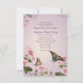 3,5 x 5-inch roze bloemen Weddenschap Kaart
