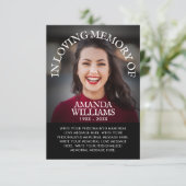 3,5 x 5 inch sympathie begrafenisgeheugen Dank u w Kaart (Staand voorkant)