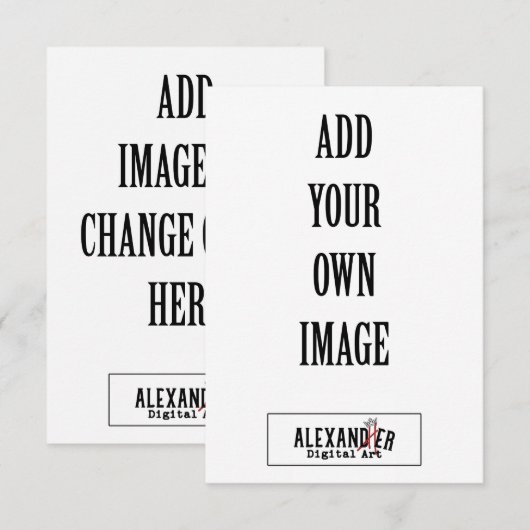 3,5 x 5-inch verticale A1-flatkaart Notitiekaartje (Voorkant / Achterkant)