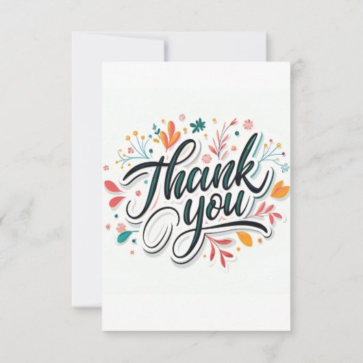 3,5" x 5" Platte bedankkaart (Achterkant)